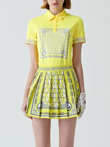 UTAA Blanc Baroque Pleats Skirt : Yellow