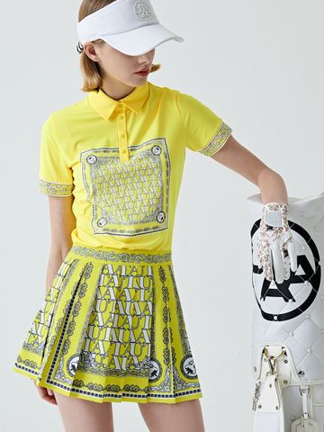 UTAA Blanc Baroque Pleats Skirt : Yellow