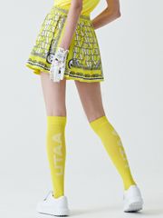 UTAA Blanc Baroque Pleats Skirt : Yellow