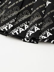 UTAA Logo Slogan Wave Pleats Skirt : Black