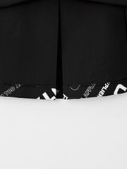 UTAA Logo Slogan Wave Pleats Skirt : Black