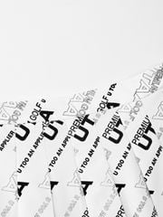 UTAA Logo Slogan Wave Pleats Skirt : White