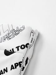 UTAA Logo Slogan Wave Pleats Skirt : White