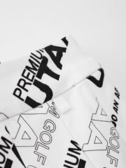 UTAA Logo Slogan Wave Pleats Skirt : White