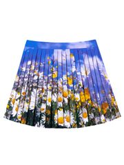 UTAA Wild Flower Pleats Skirt : Blue