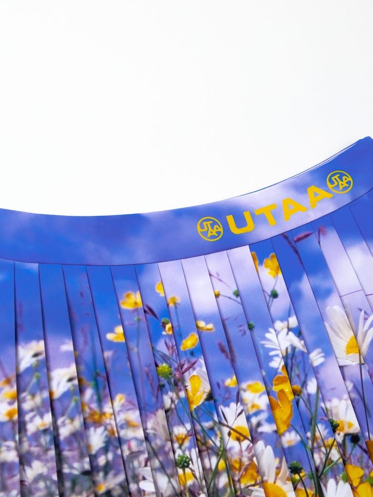 UTAA Wild Flower Pleats Skirt : Blue