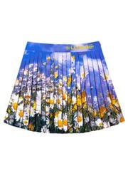 UTAA Wild Flower Pleats Skirt : Blue
