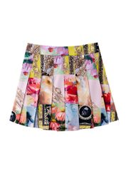 UTAA Fiesta Patchwork Pleats Skirt : Light Pink