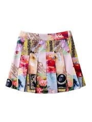 UTAA Fiesta Patchwork Pleats Skirt : Light Pink