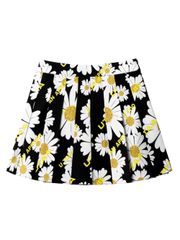 UTAA Daisy Logo Wave Pleats Skirt : Black