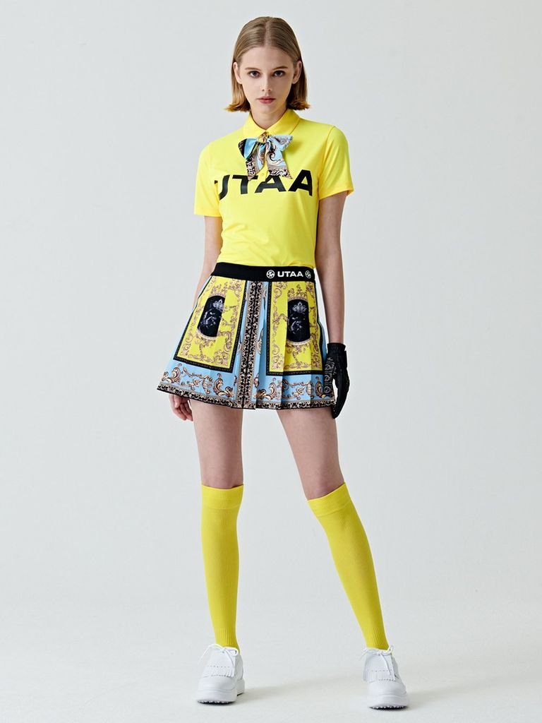 UTAA Swing Fit Logo PK T-Shirts : Yellow