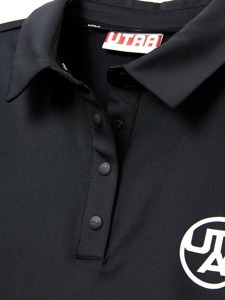 UTAA Swing Fit Tape Logo Polo Shirts : Women's Black