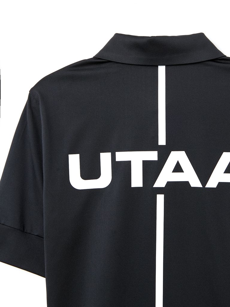 UTAA Swing Fit Tape Logo Polo Shirts : Women's Black