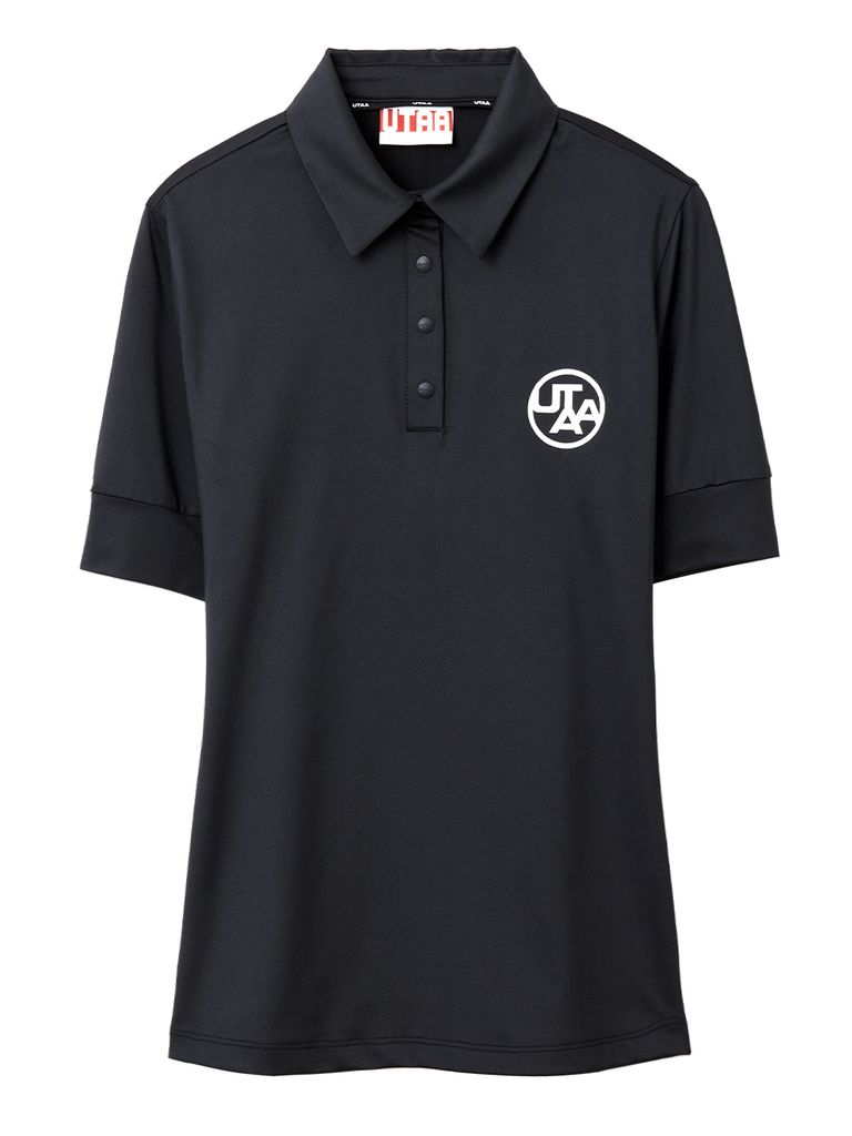 UTAA Swing Fit Tape Logo Polo Shirts : Women's Black