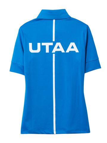 UTAA Swing Fit Tape Logo Polo Shirts : Women's Blue