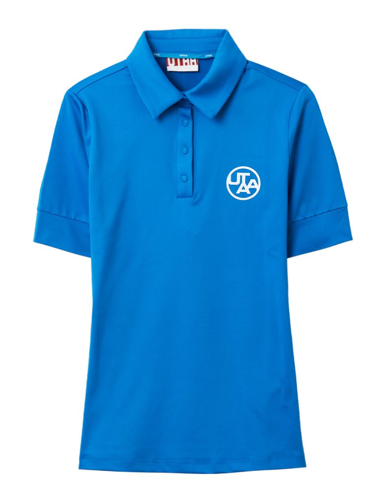 UTAA Swing Fit Tape Logo Polo Shirts : Women's Blue