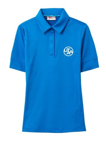 UTAA Swing Fit Tape Logo Polo Shirts : Women's Blue