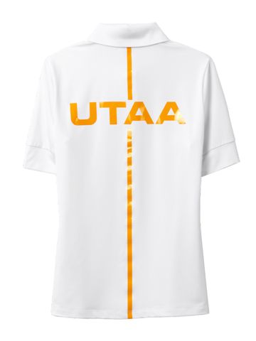UTAA Swing Fit Tape Logo Polo Shirts : Women's White