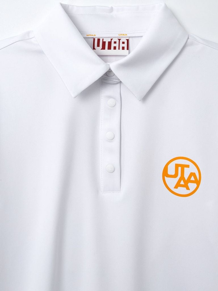 UTAA Swing Fit Tape Logo Polo Shirts : Women's White