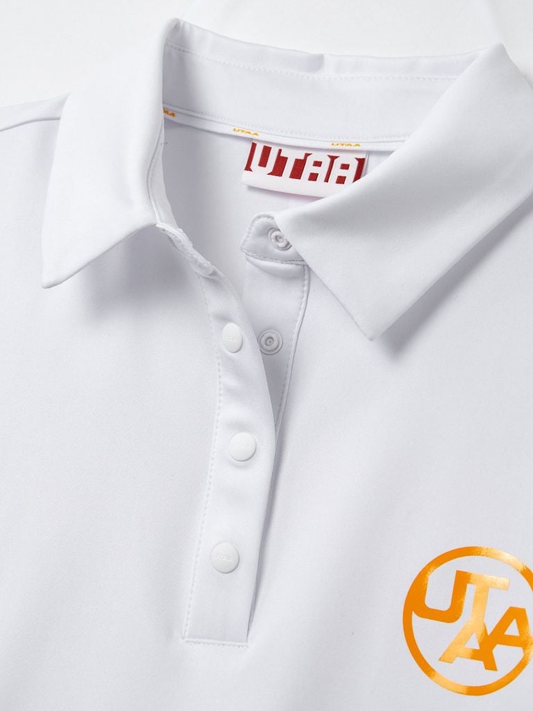 UTAA Swing Fit Tape Logo Polo Shirts : Women's White