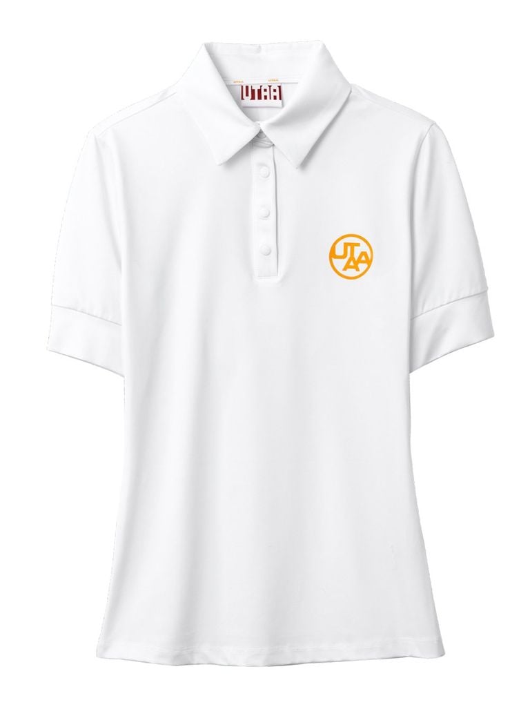 UTAA Swing Fit Tape Logo Polo Shirts : Women's White