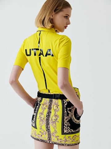 UTAA Swing Fit Tape Logo Polo Shirts : Women's Yellow