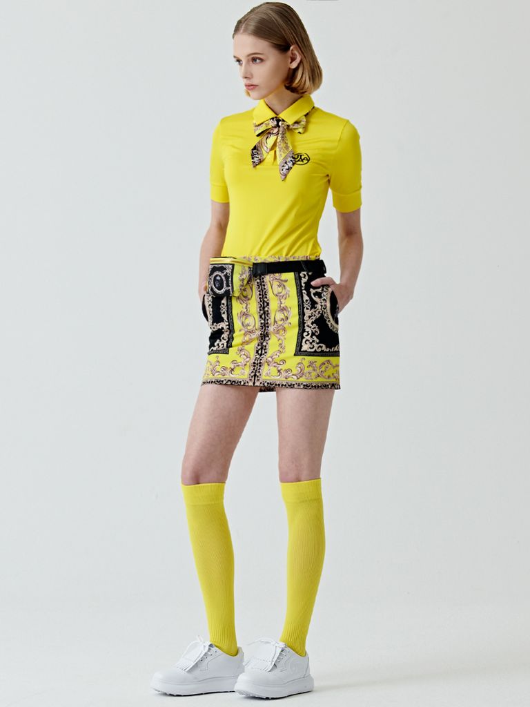 UTAA Swing Fit Tape Logo Polo Shirts : Women's Yellow