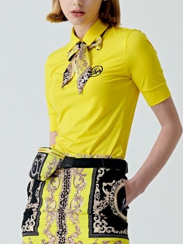 UTAA Swing Fit Tape Logo Polo Shirts : Women's Yellow