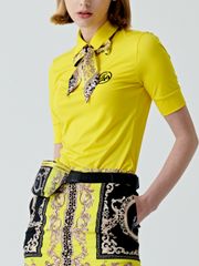 UTAA Swing Fit Tape Logo Polo Shirts : Women's Yellow