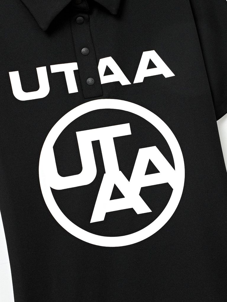 UTAA Logo Emblem Basic Polo Shirts : Women's Black