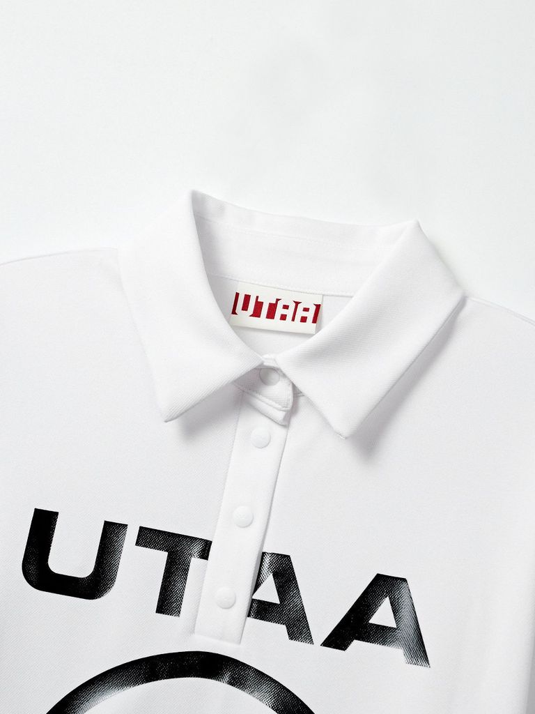 UTAA Logo Emblem Basic Polo Shirts : Women's White
