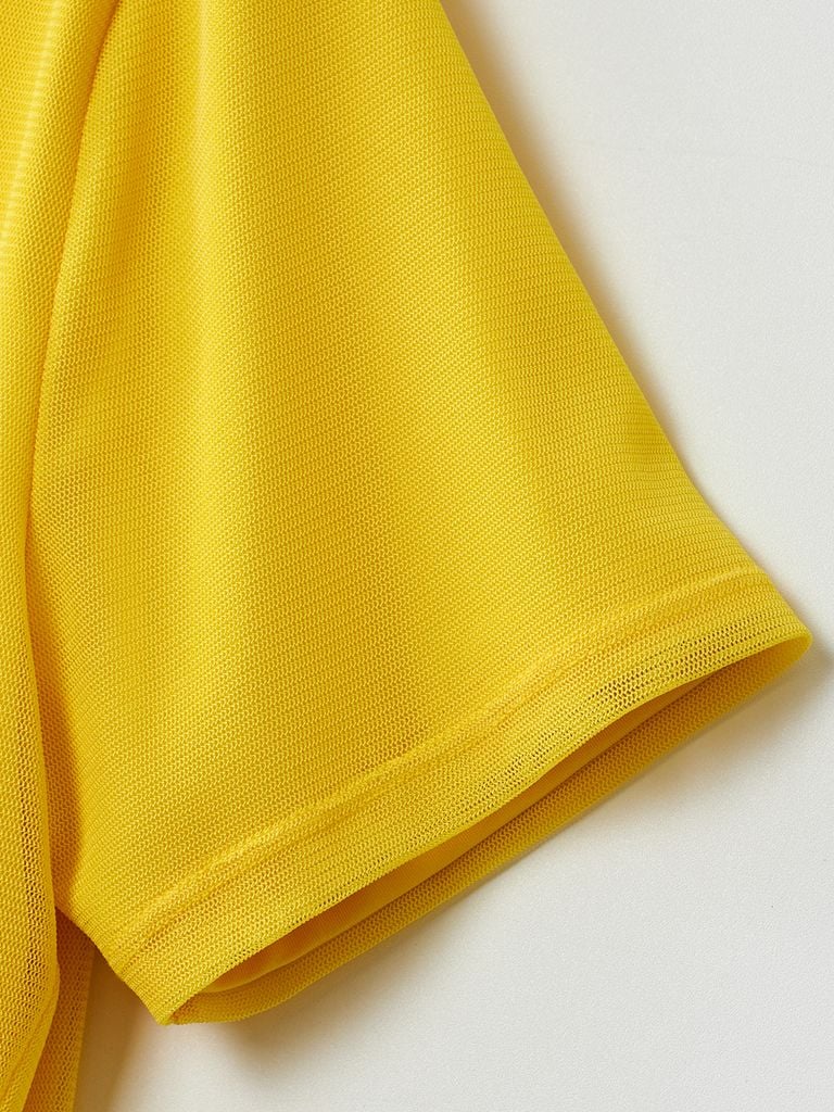 UTAA Swing Fit Mix Mesh Turtleneck Tee : Yellow