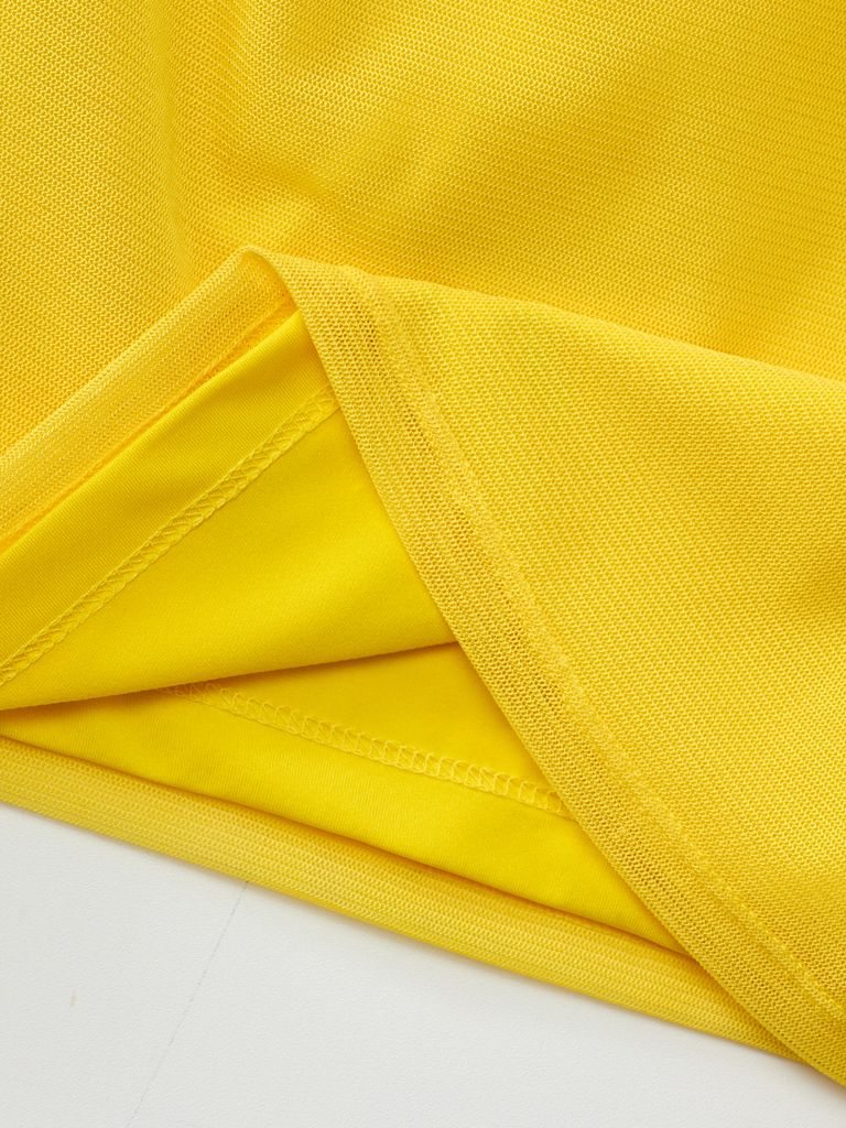 UTAA Swing Fit Mix Mesh Turtleneck Tee : Yellow