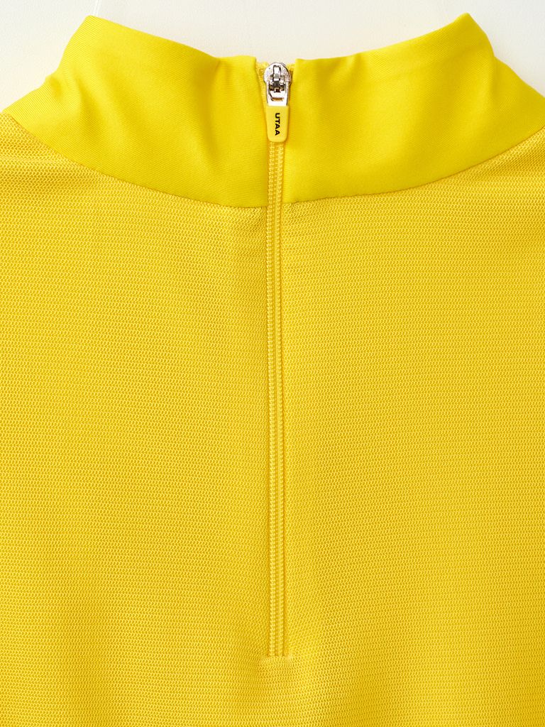 UTAA Swing Fit Mix Mesh Turtleneck Tee : Yellow