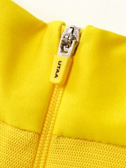 UTAA Swing Fit Mix Mesh Turtleneck Tee : Yellow
