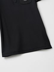 UTAA Swing Fit Tilde Wave Polo T-Shirts : Black