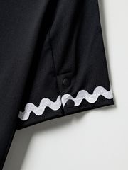 UTAA Swing Fit Tilde Wave Polo T-Shirts : Black