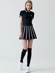 UTAA Swing Fit Tilde Wave Polo T-Shirts : Black