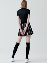 UTAA Swing Fit Tilde Wave Polo T-Shirts : Black
