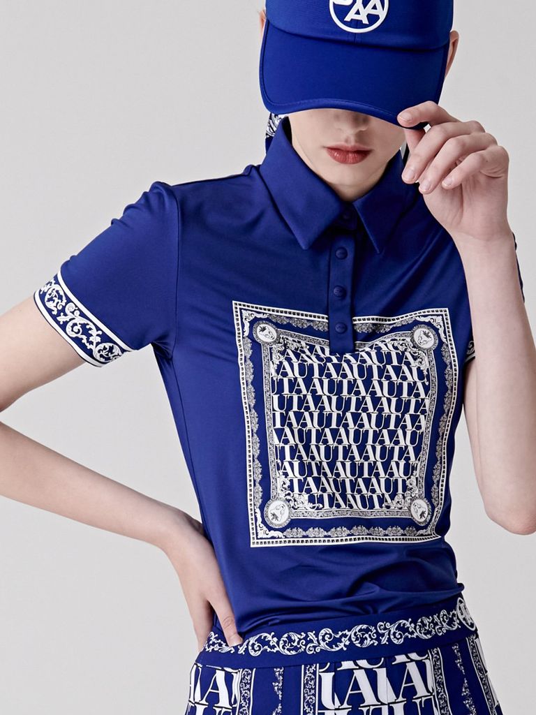 UTAA Swing Fit Blanc Baroque PK T-Shirts : Blue