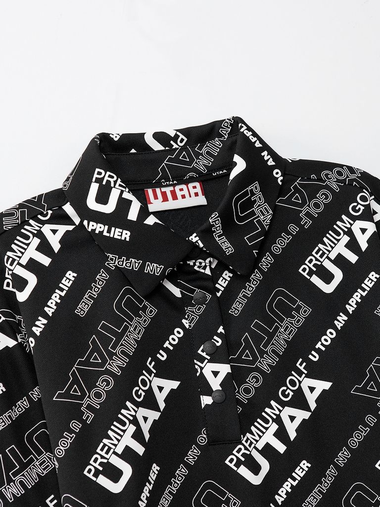 UTAA Logo Slogan Wave PK T-Shirts: Black