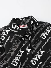 UTAA Logo Slogan Wave PK T-Shirts: Black