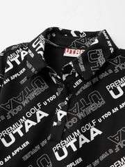 UTAA Logo Slogan Wave PK T-Shirts: Black