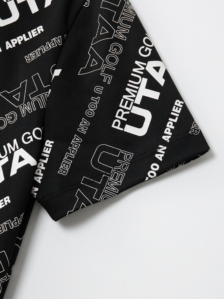 UTAA Logo Slogan Wave PK T-Shirts: Black