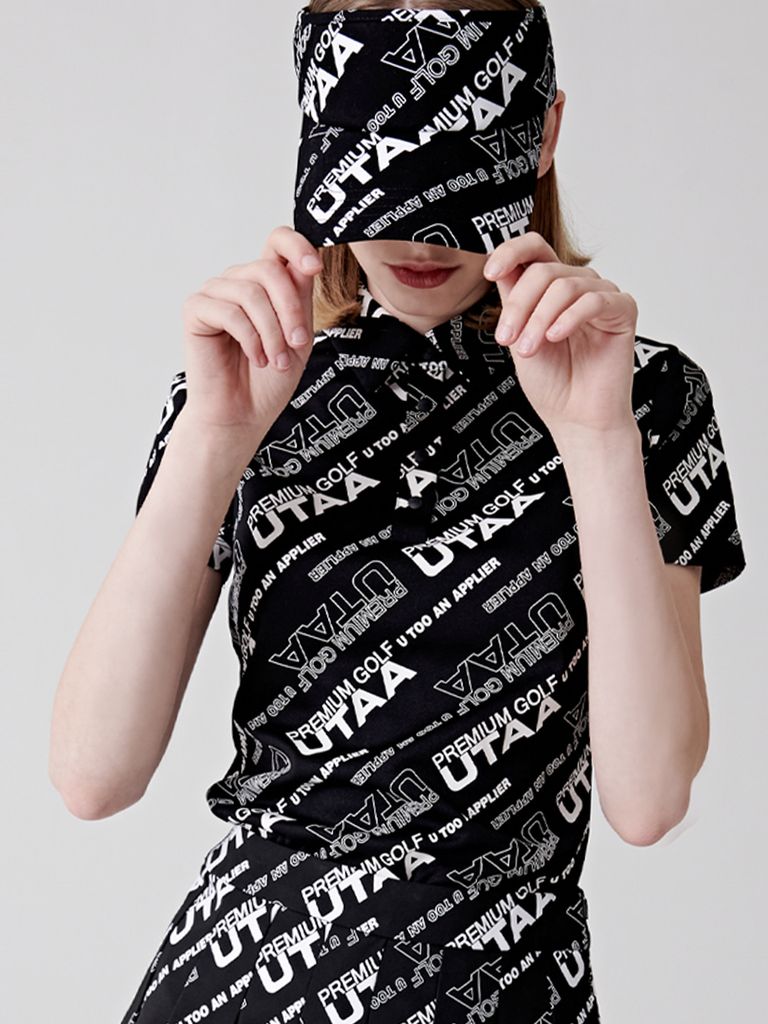 UTAA Logo Slogan Wave PK T-Shirts: Black