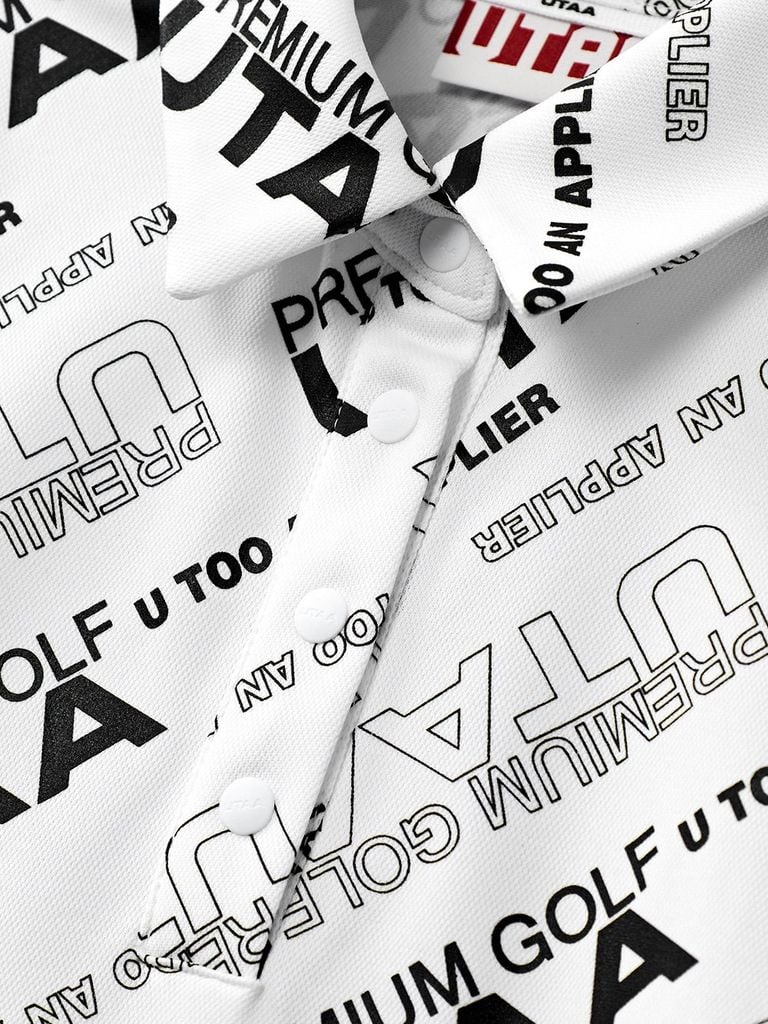 UTAA Logo Slogan Wave PK T-Shirts: White