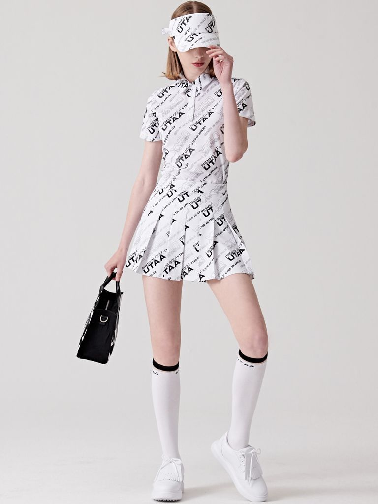 UTAA Logo Slogan Wave PK T-Shirts: White