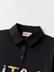 UTAA Swing Fit Fiesta Logo PK T-Shirts : Black