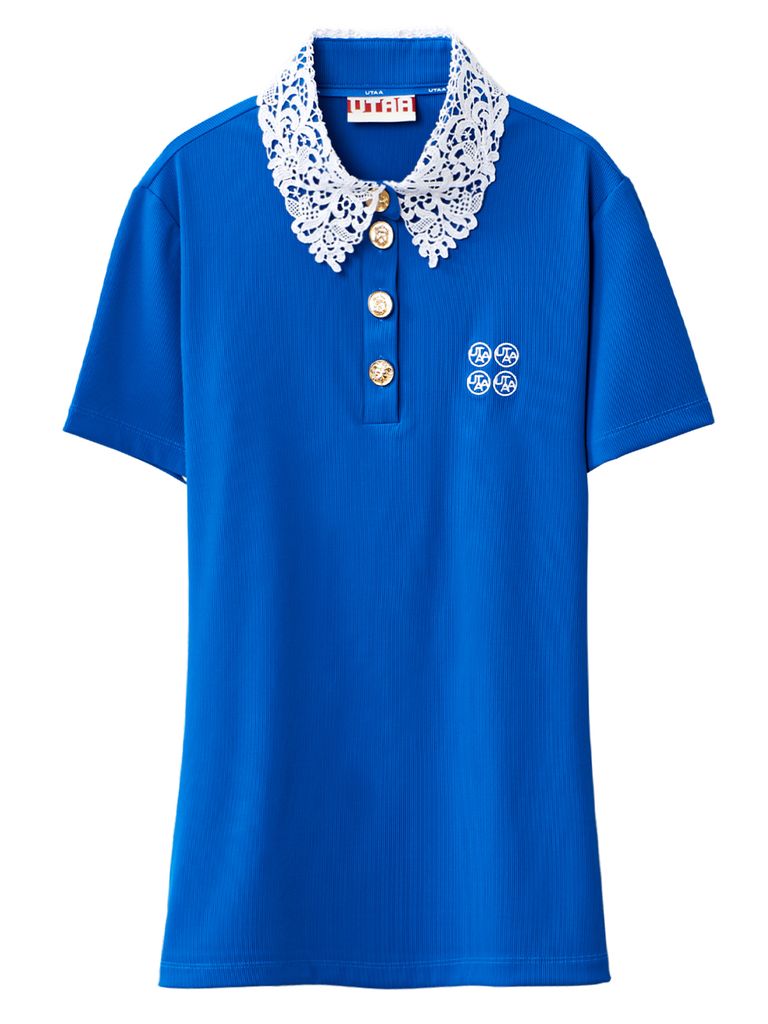 UTAA Ducat Lace Flare PK T-shirts : Blue