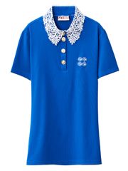 UTAA Ducat Lace Flare PK T-shirts : Blue